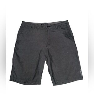 O'Neill Men's Charcoal Micro-Stripe Flat Front Shorts